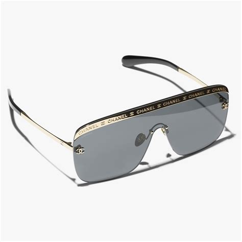 chanel studded sunglasses|CHANEL Sunglasses: Shield Sunglasses, metal — Fashion.